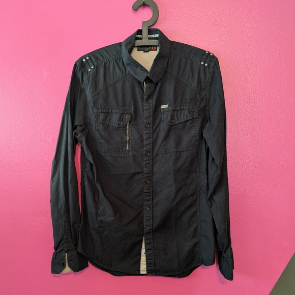 G by Guess Other - Men's G by Guess Black Button Up Shirt Slim Fit Medium